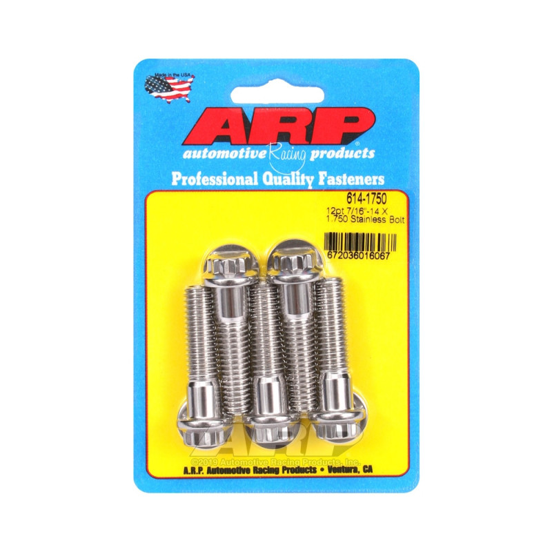 Set de șuruburi și piulițe universale ARP 7/16-14 – Oțel inoxidabil, 12 puncte x 5 - ARP-614-1750 - 614-1750 - 3666618191195